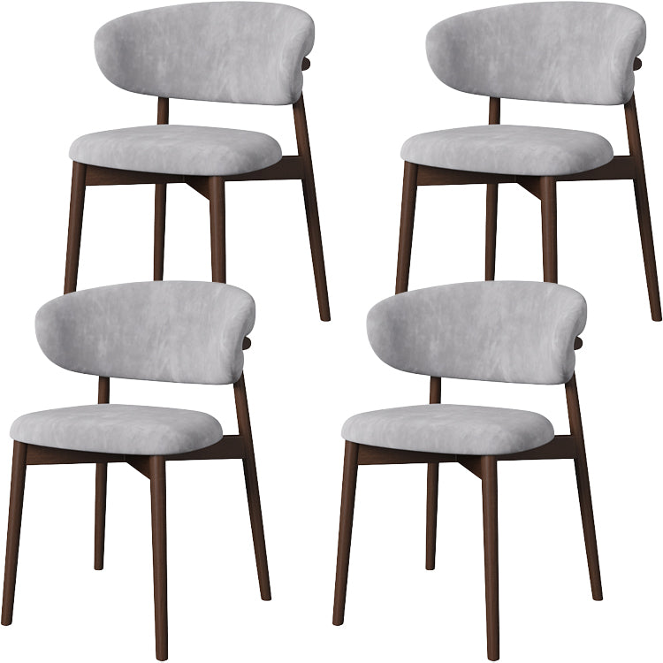 Dining Room Contemporary Upholstered Open Back Dining Side Chair