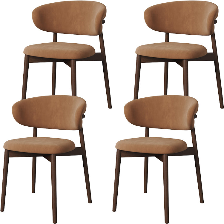 Dining Room Contemporary Upholstered Open Back Dining Side Chair