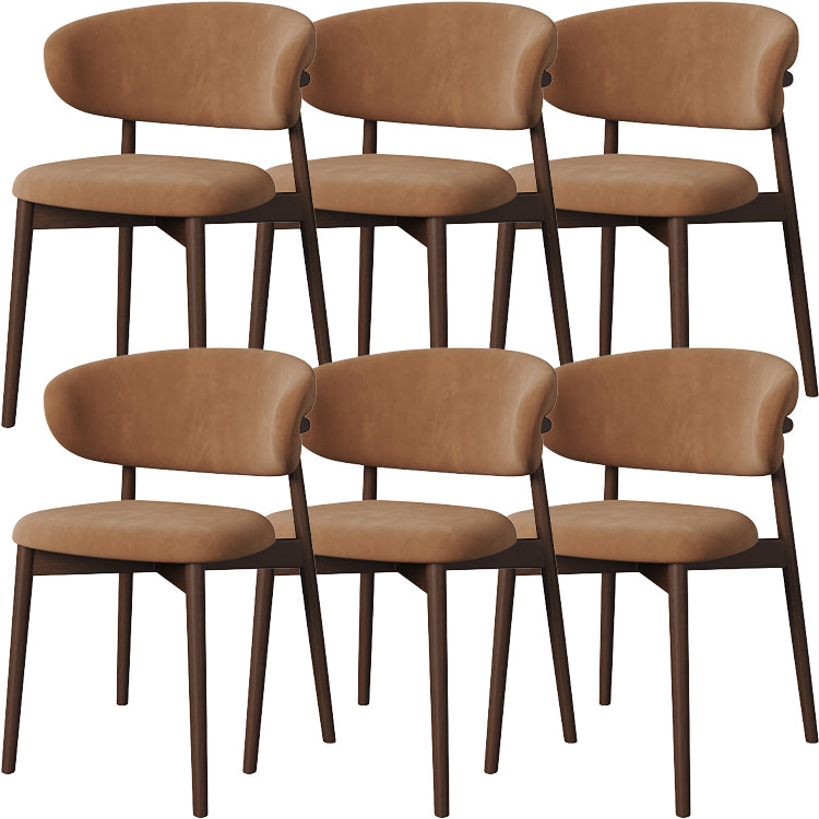 Dining Room Contemporary Upholstered Open Back Dining Side Chair