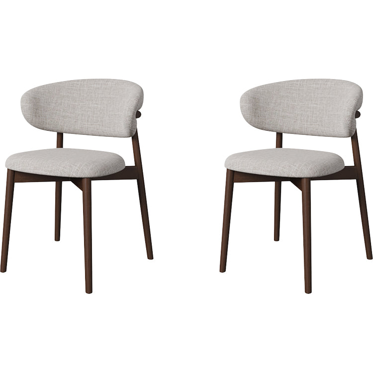 Dining Room Contemporary Upholstered Open Back Dining Side Chair