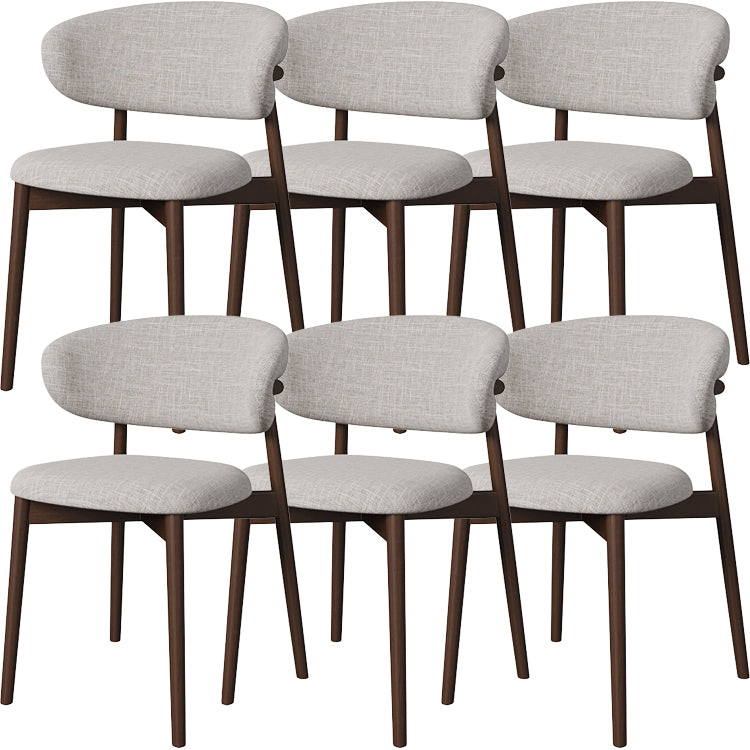 Dining Room Contemporary Upholstered Open Back Dining Side Chair