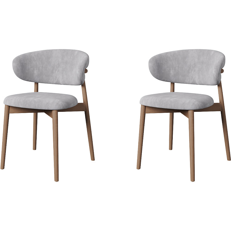 Dining Room Contemporary Upholstered Open Back Dining Side Chair