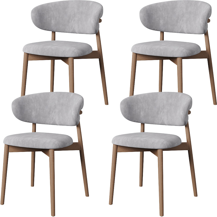 Dining Room Contemporary Upholstered Open Back Dining Side Chair