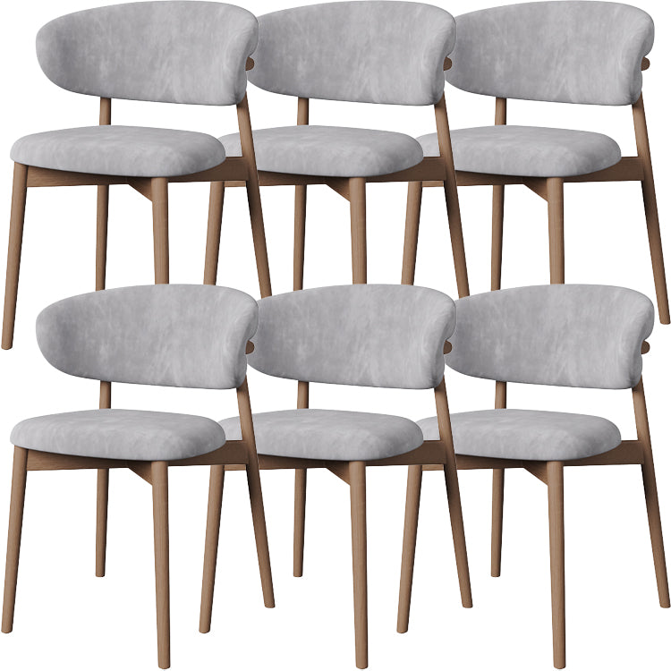 Dining Room Contemporary Upholstered Open Back Dining Side Chair