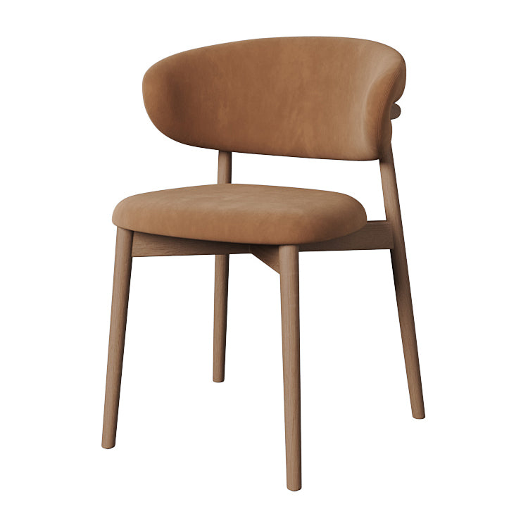 Dining Room Contemporary Upholstered Open Back Dining Side Chair