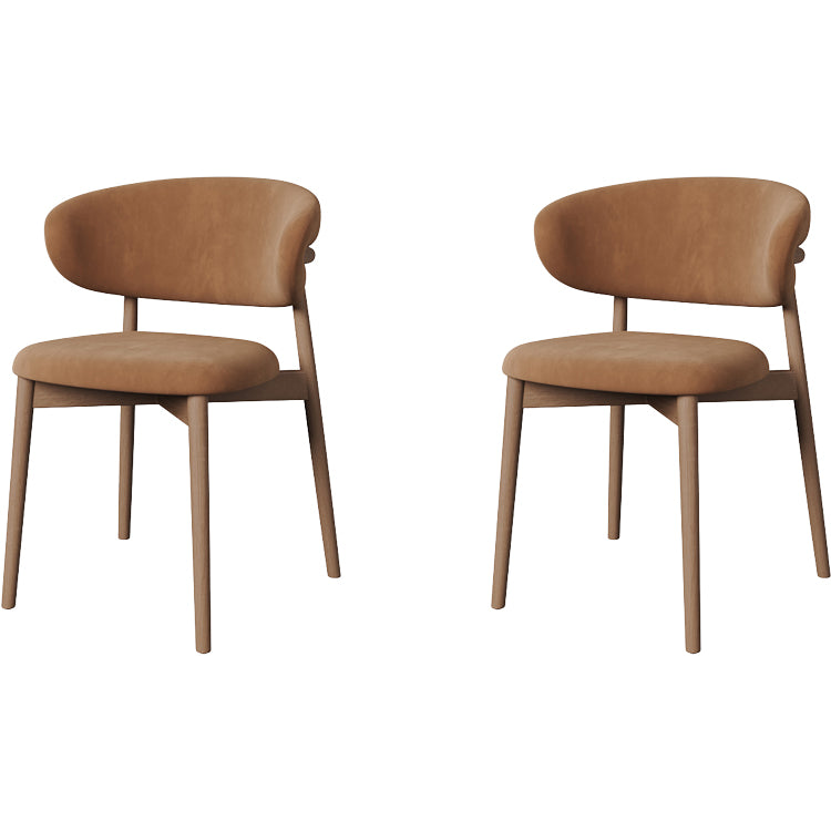 Dining Room Contemporary Upholstered Open Back Dining Side Chair