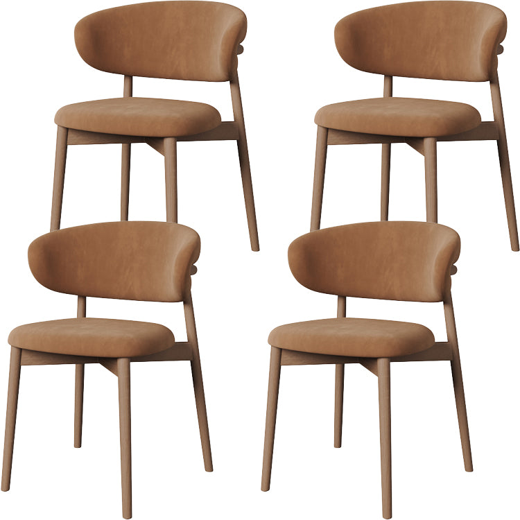 Dining Room Contemporary Upholstered Open Back Dining Side Chair
