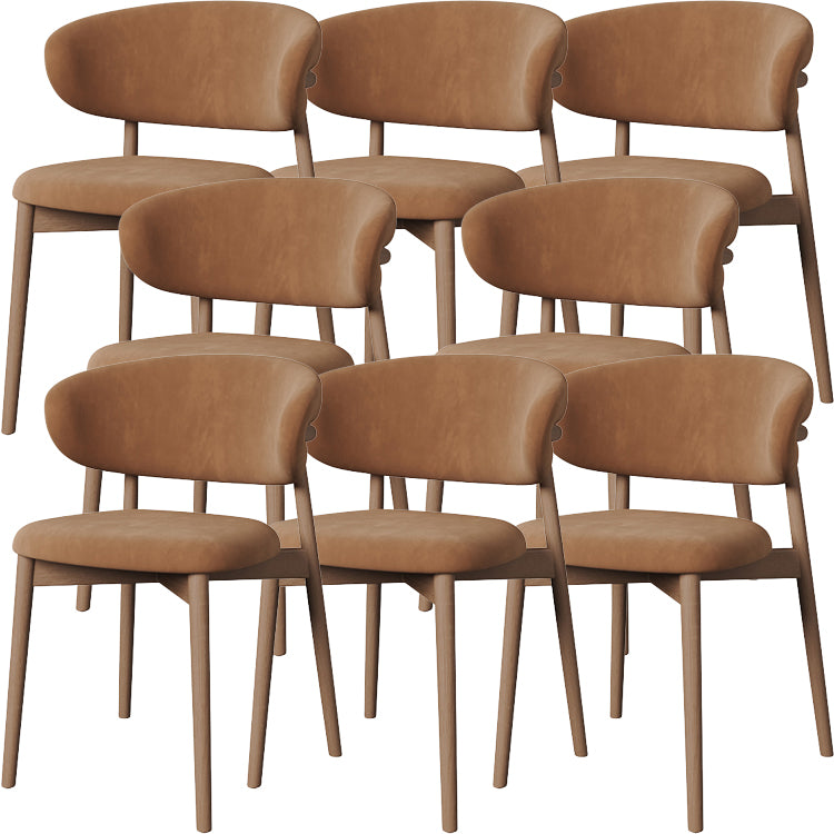 Dining Room Contemporary Upholstered Open Back Dining Side Chair