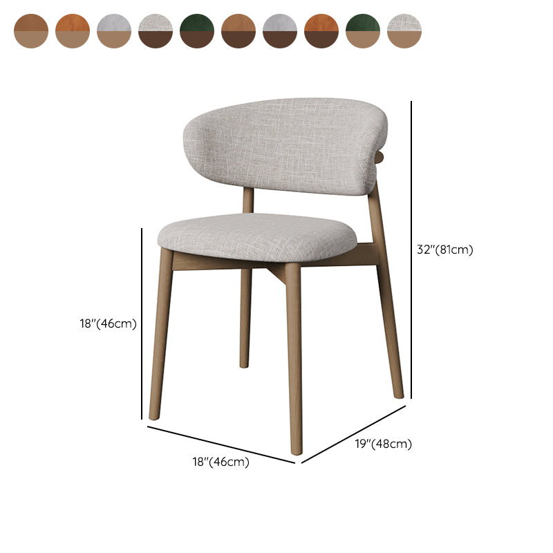 Dining Room Contemporary Upholstered Open Back Dining Side Chair