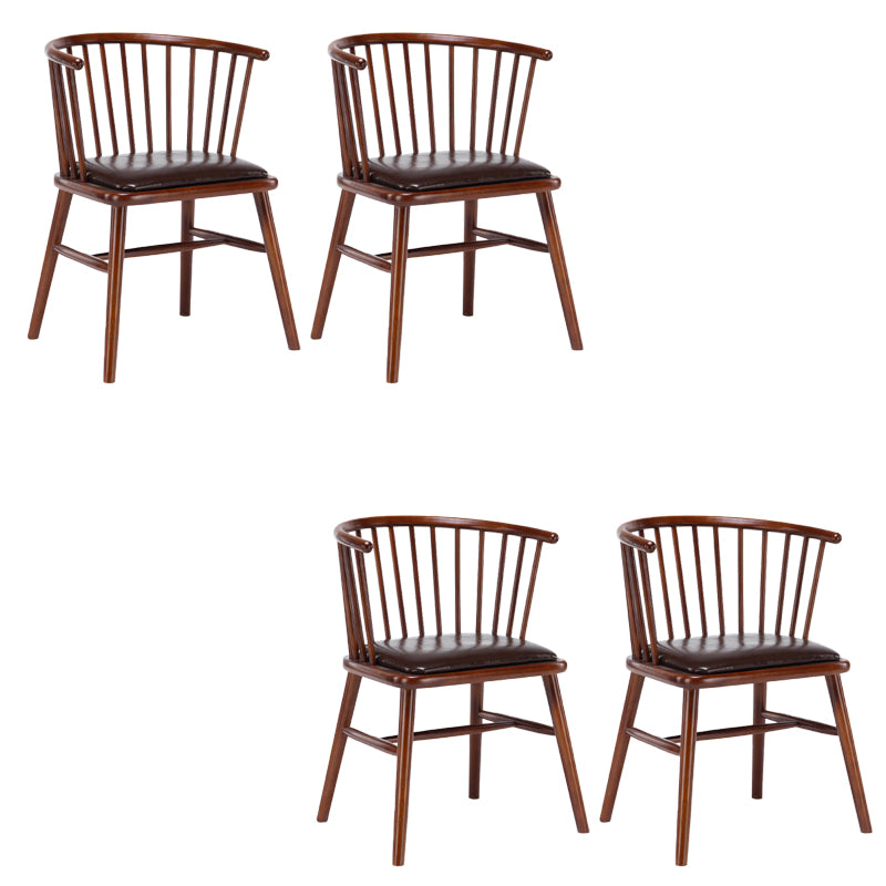 Modern Style Slat Back Solid Wood Dining Arm Chair for Home Use