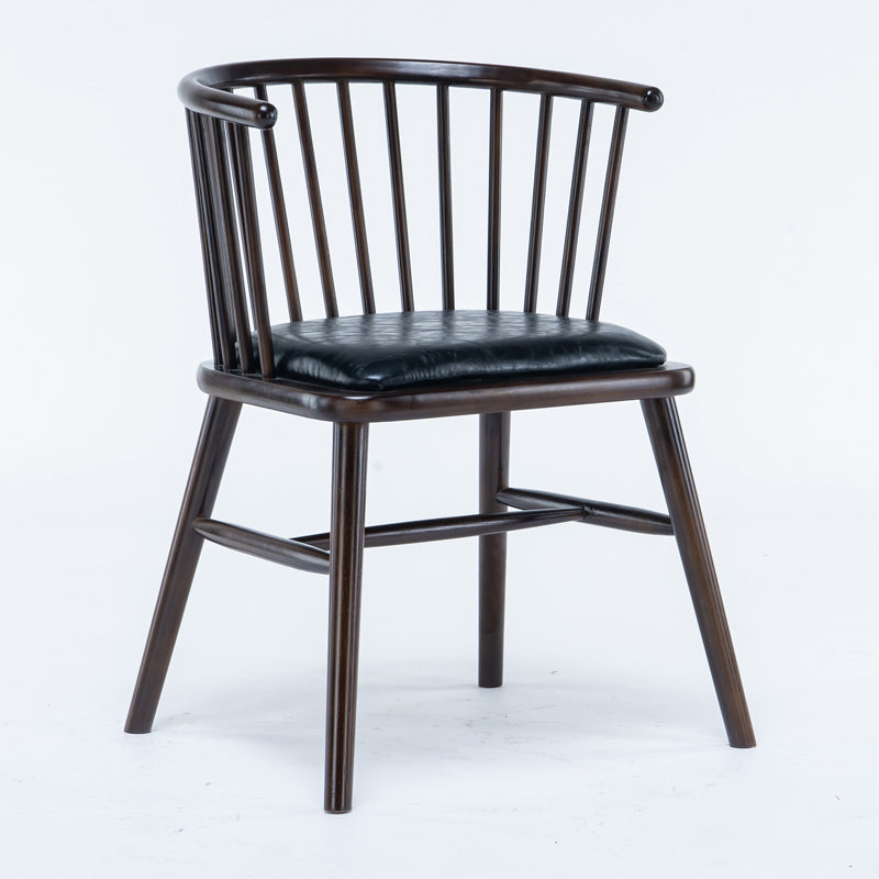 Modern Style Slat Back Solid Wood Dining Arm Chair for Home Use