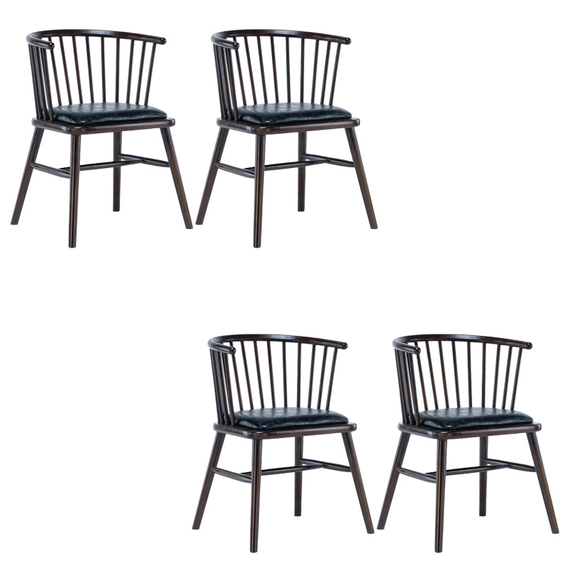 Modern Style Slat Back Solid Wood Dining Arm Chair for Home Use