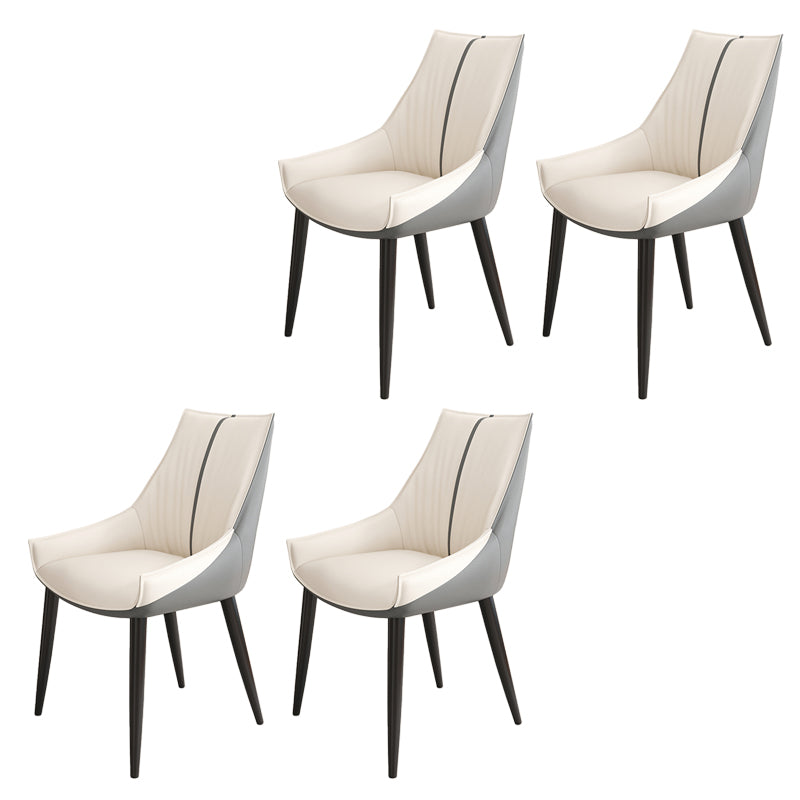 Glam Style Parsons Back Upholstered 4 Legs Home Use Dining Side Chair