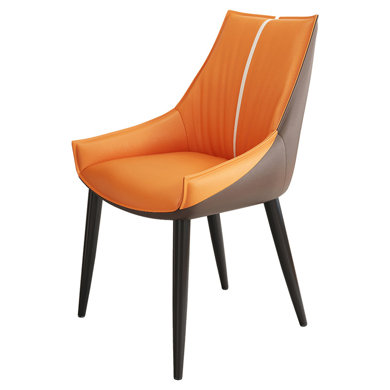 Glam Style Parsons Back Upholstered 4 Legs Home Use Dining Side Chair