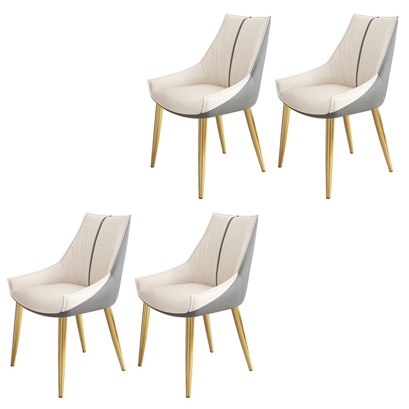 Glam Style Parsons Back Upholstered 4 Legs Home Use Dining Side Chair