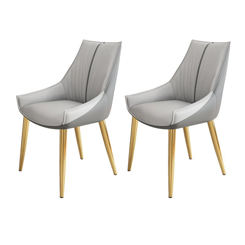 Glam Style Parsons Back Upholstered 4 Legs Home Use Dining Side Chair