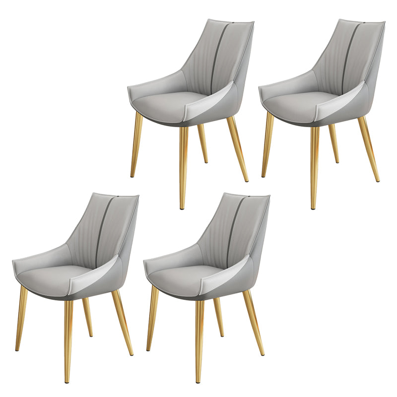 Glam Style Parsons Back Upholstered 4 Legs Home Use Dining Side Chair