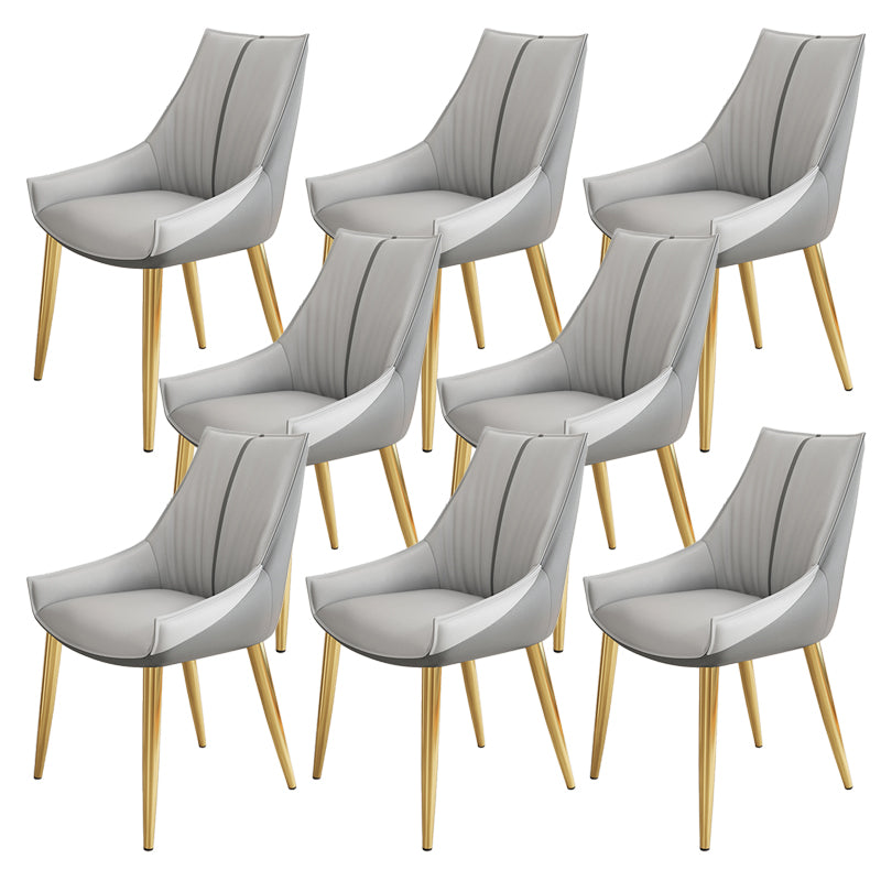Glam Style Parsons Back Upholstered 4 Legs Home Use Dining Side Chair