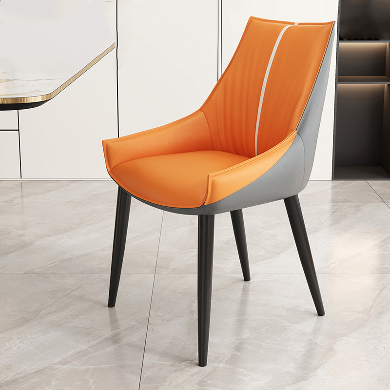 Glam Style Parsons Back Upholstered 4 Legs Home Use Dining Side Chair