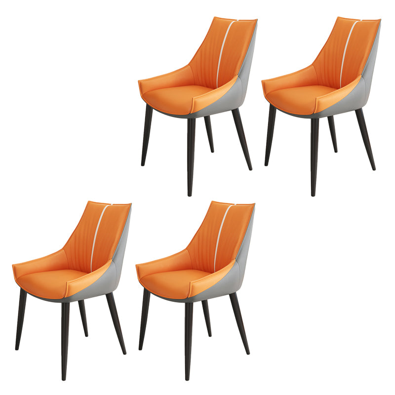 Glam Style Parsons Back Upholstered 4 Legs Home Use Dining Side Chair