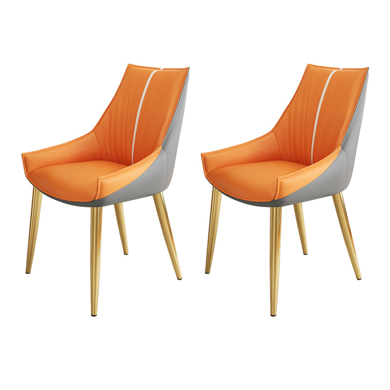 Glam Style Parsons Back Upholstered 4 Legs Home Use Dining Side Chair