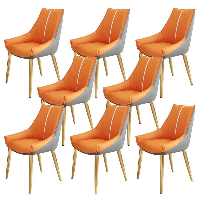Glam Style Parsons Back Upholstered 4 Legs Home Use Dining Side Chair