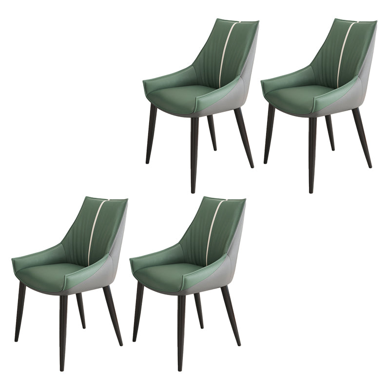 Glam Style Parsons Back Upholstered 4 Legs Home Use Dining Side Chair
