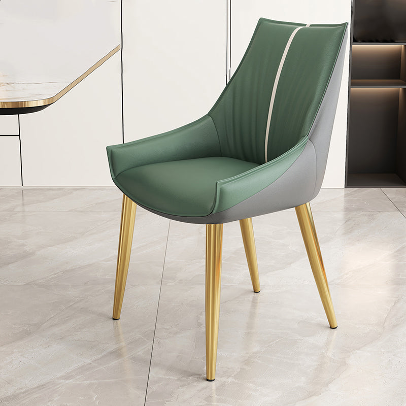 Glam Style Parsons Back Upholstered 4 Legs Home Use Dining Side Chair