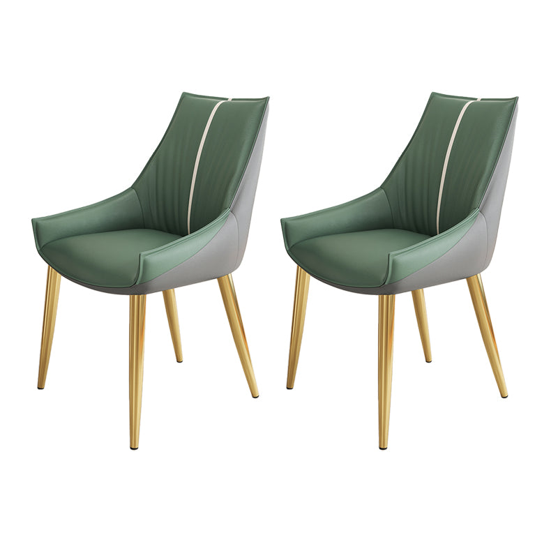 Glam Style Parsons Back Upholstered 4 Legs Home Use Dining Side Chair