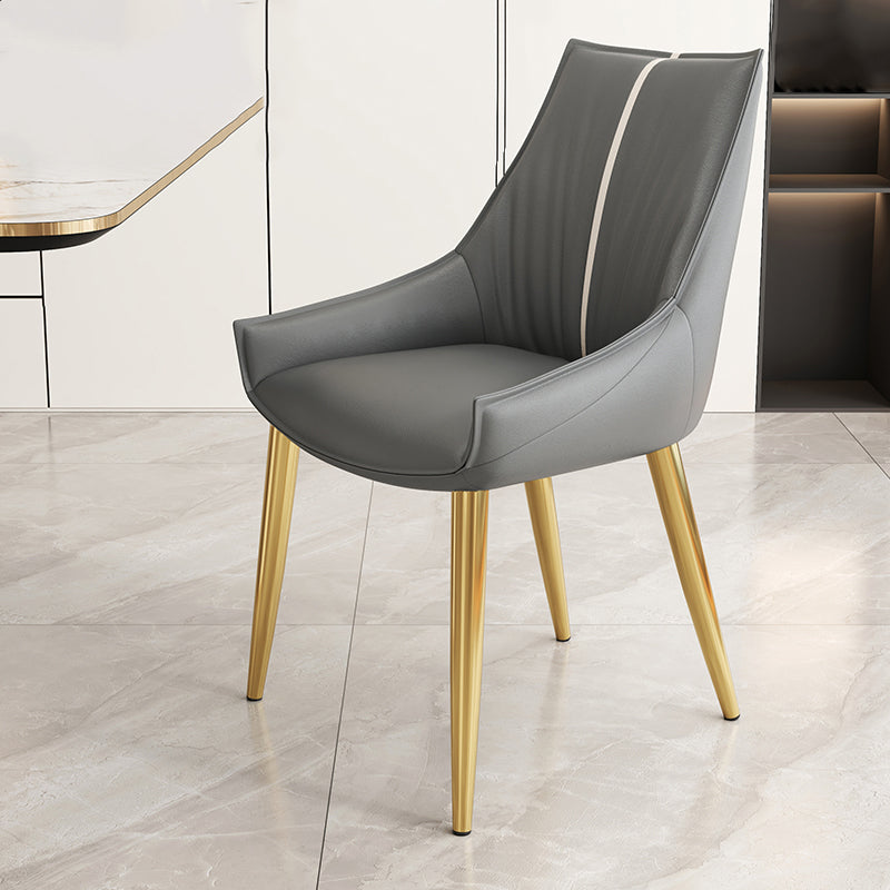 Glam Style Parsons Back Upholstered 4 Legs Home Use Dining Side Chair