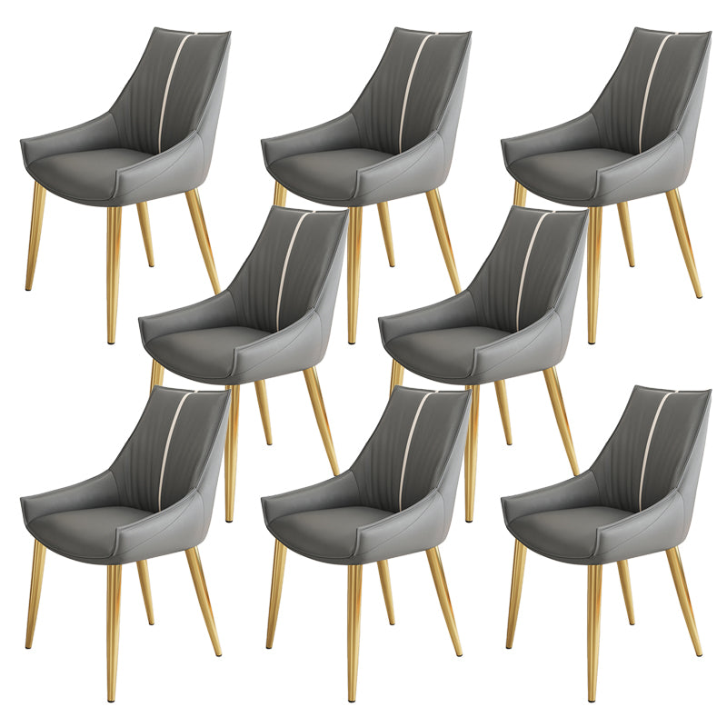 Glam Style Parsons Back Upholstered 4 Legs Home Use Dining Side Chair