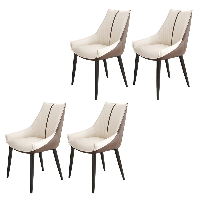 Glam Style Parsons Back Upholstered 4 Legs Home Use Dining Side Chair