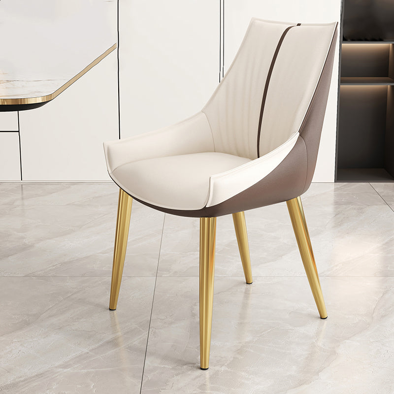 Glam Style Parsons Back Upholstered 4 Legs Home Use Dining Side Chair