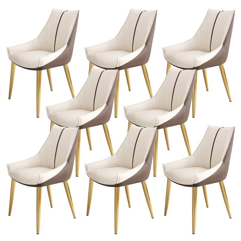 Glam Style Parsons Back Upholstered 4 Legs Home Use Dining Side Chair