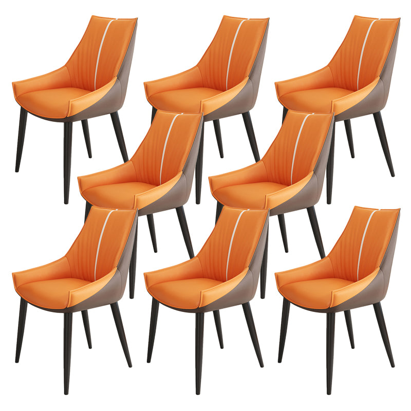 Glam Style Parsons Back Upholstered 4 Legs Home Use Dining Side Chair