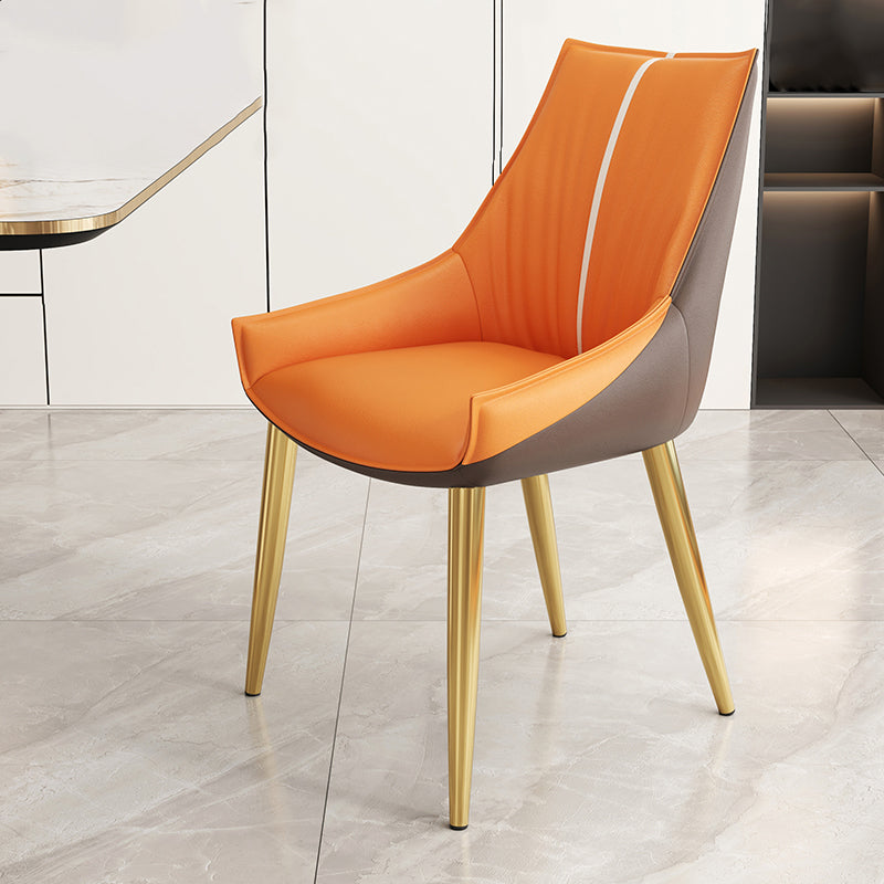 Glam Style Parsons Back Upholstered 4 Legs Home Use Dining Side Chair