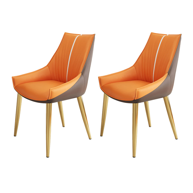 Glam Style Parsons Back Upholstered 4 Legs Home Use Dining Side Chair