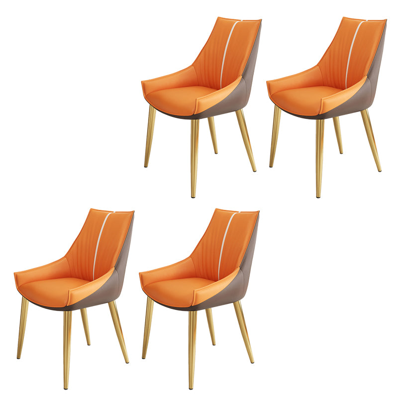 Glam Style Parsons Back Upholstered 4 Legs Home Use Dining Side Chair