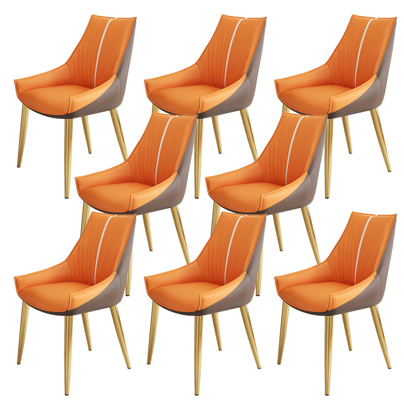 Glam Style Parsons Back Upholstered 4 Legs Home Use Dining Side Chair