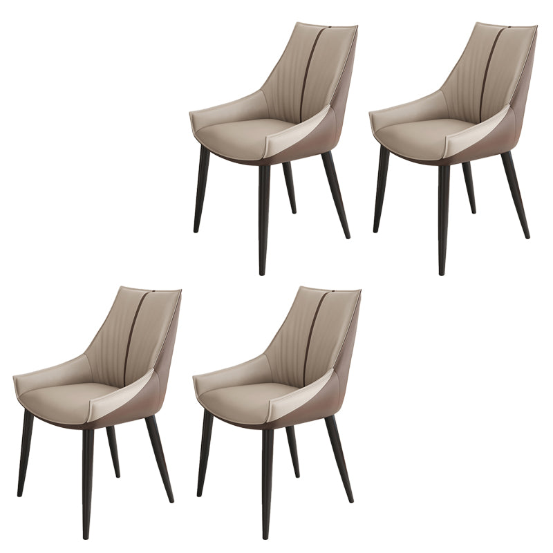 Glam Style Parsons Back Upholstered 4 Legs Home Use Dining Side Chair