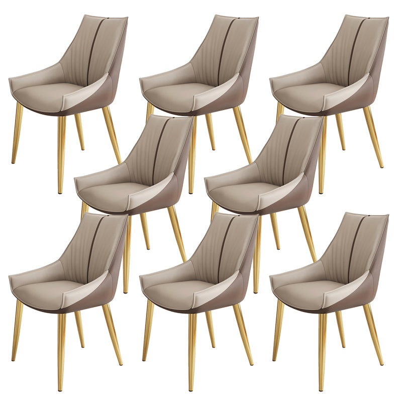 Glam Style Parsons Back Upholstered 4 Legs Home Use Dining Side Chair