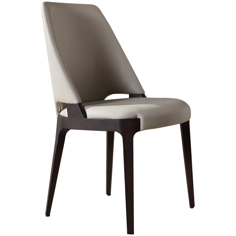 Modern Style Leather Solid Wood Frame Dining Side Chair for Dining Room