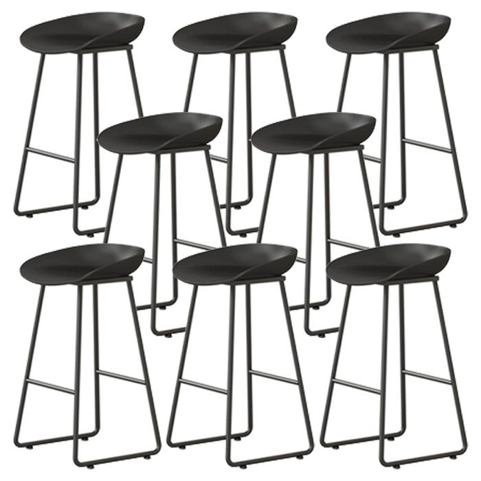 Contemporary Indoor Metal Legs Low Back Bucket Seat Bar Stool