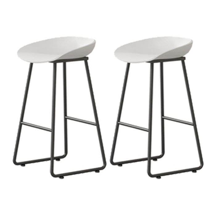 Contemporary Indoor Metal Legs Low Back Bucket Seat Bar Stool
