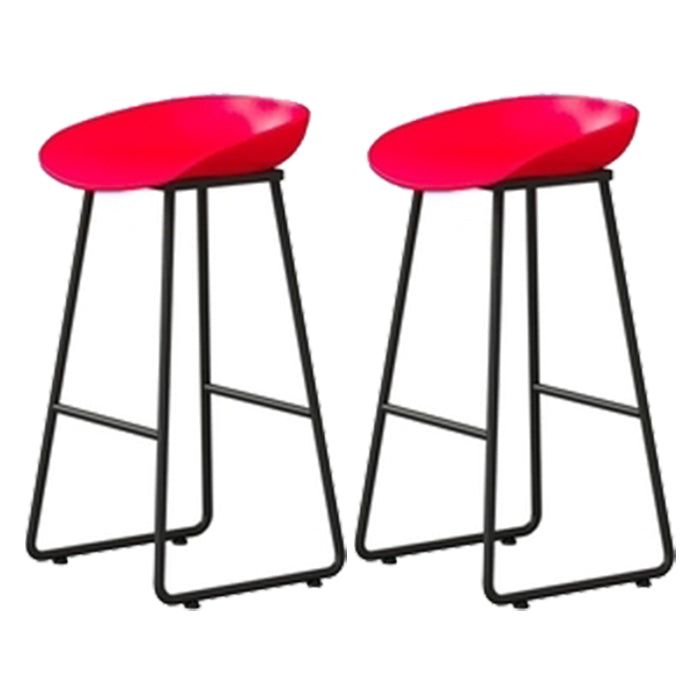 Contemporary Indoor Metal Legs Low Back Bucket Seat Bar Stool