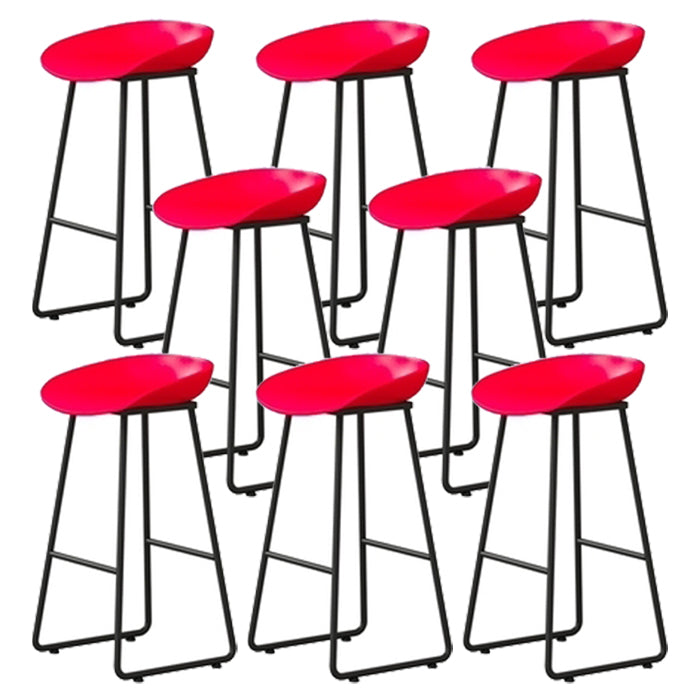 Contemporary Indoor Metal Legs Low Back Bucket Seat Bar Stool