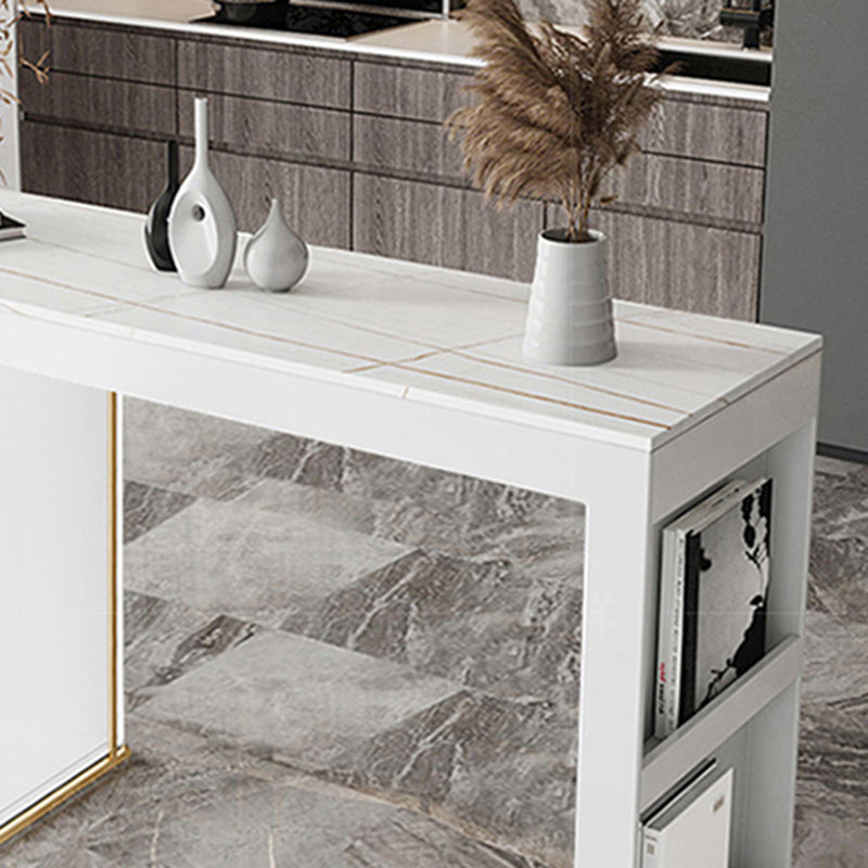 Contemporary Style 1/2/3 Pieces Stone Rectangular Bar Table Set for Indoor