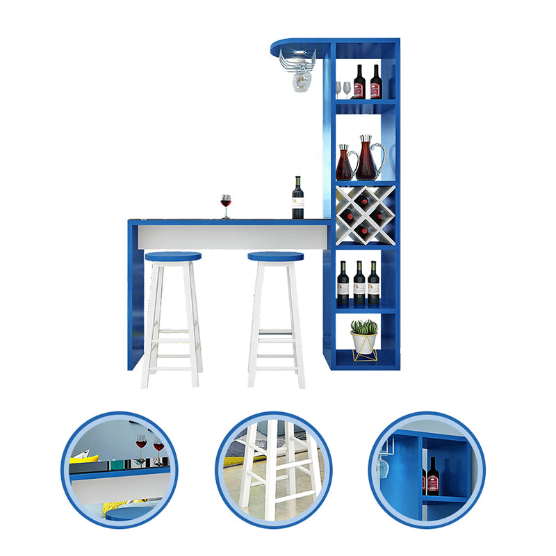 Contemporary Glass Top Rectangle Bar Table for Kitchen Dining Room