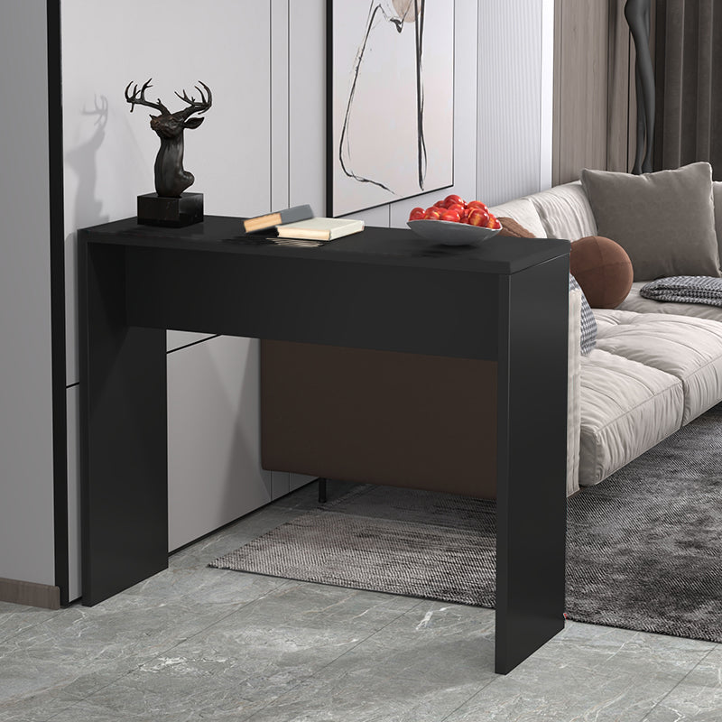 Contemporary Rectangle Double Pedestal Bar Table for Kitchen Dining Room