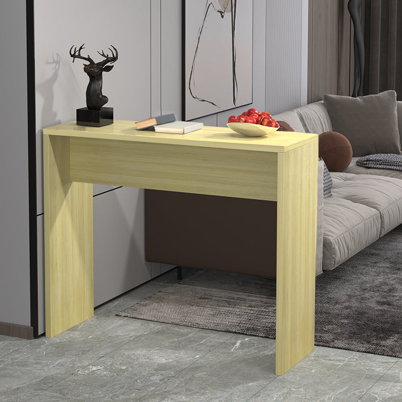 Contemporary Rectangle Double Pedestal Bar Table for Kitchen Dining Room